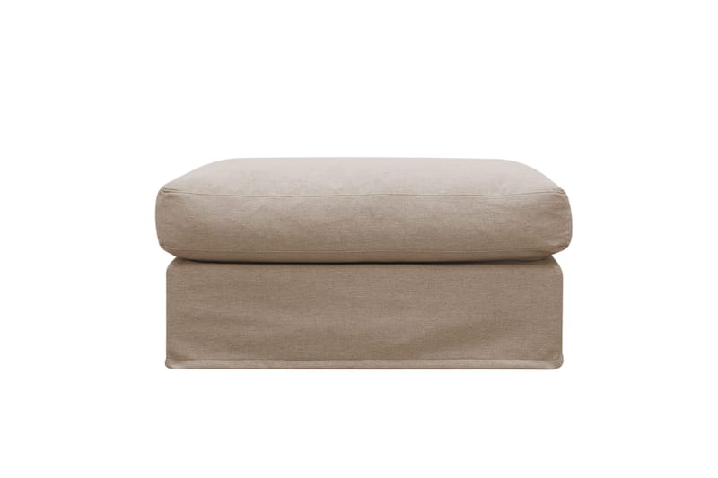 Valencia-jalkarahi irrotettavalla ja pestävällä verhoilulla - Vaaleanruskea - Huonekalut - Tuoli & nojatuoli - Jakkara & jalkarahi - Rahi