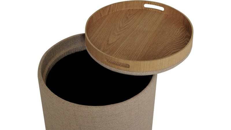 Velmira Puff 2 osaa 39 cm pyöreä - Tummanbeige - Huonekalut - Tuoli & nojatuoli - Jakkara & jalkarahi - Säkkirahi