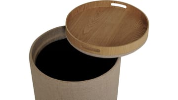 Velmira Puff 2 osaa 39 cm pyöreä - Tummanbeige - Huonekalut - Tuoli & nojatuoli - Jakkara & jalkarahi - Säkkirahi