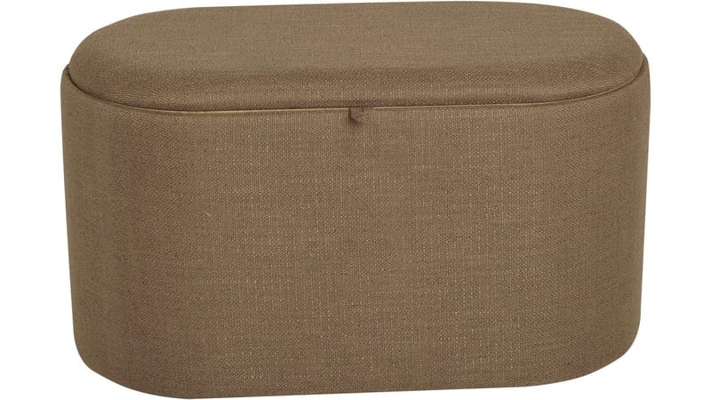 Velmira Puff 77 cm ovaali, Tummanbeige