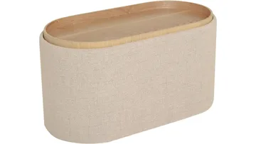 Velmira Puff 77 cm ovaali - Beige - Huonekalut - Tuoli & nojatuoli - Jakkara & jalkarahi - Säkkirahi