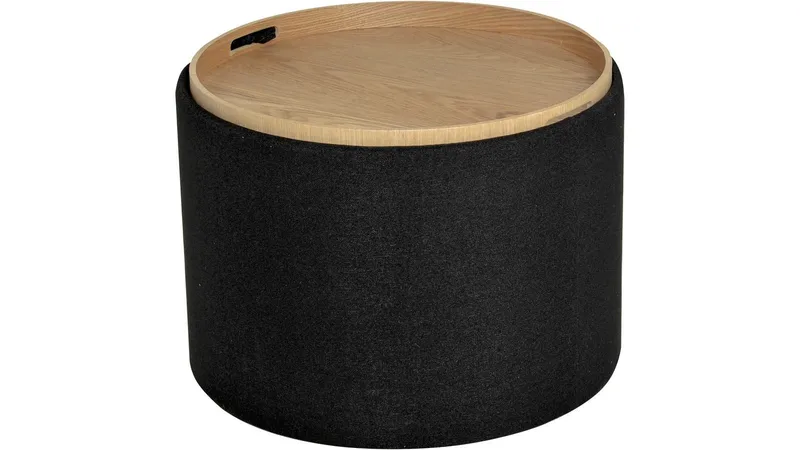 Velmira Puff 56 cm pyöreä - Musta - Huonekalut - Tuoli & nojatuoli - Jakkara & jalkarahi - Säkkirahi