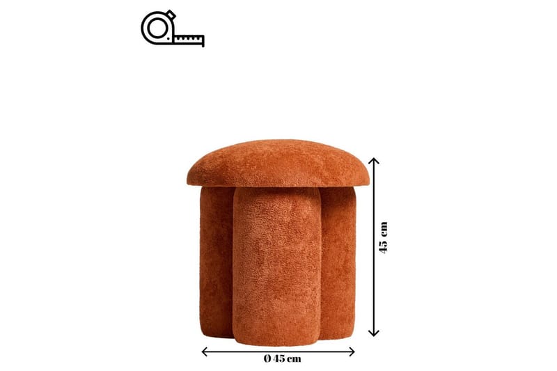 Vynor Jalkajakkara 45 cm - Oranssi - Huonekalut - Tuoli & nojatuoli - Jakkara & jalkarahi - Rahi