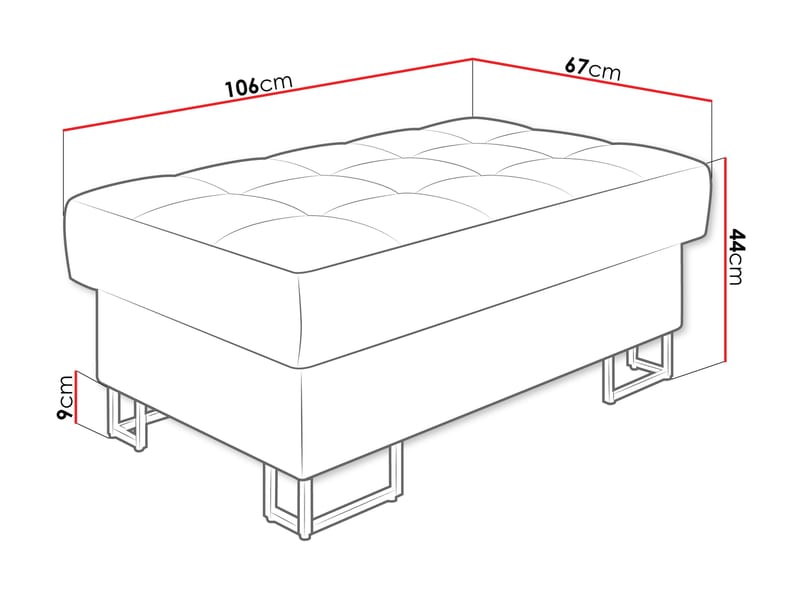 Warwick Rahi 106 cm - Huonekalut - Tuoli & nojatuoli - Jakkara & jalkarahi - Säkkirahi