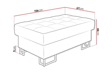 Warwick Rahi 67 cm - Vihreä - Huonekalut - Tuoli & nojatuoli - Jakkara & jalkarahi - Rahi