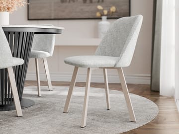 Jarlen-ruokapöydän tuoli - vaaleanharmaa ja beige - Huonekalut - Tuoli & nojatuoli - Ruokapöydän tuolit