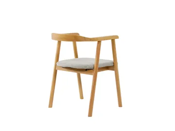 Jolie puinen ruokatuoli kangasistuimella - Tammi/Beige - Huonekalut - Tuoli & nojatuoli - Ruokapöydän tuolit
