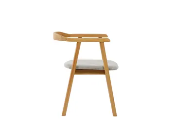 Jolie puinen ruokatuoli kangasistuimella - Tammi/Beige - Huonekalut - Tuoli & nojatuoli - Ruokapöydän tuolit