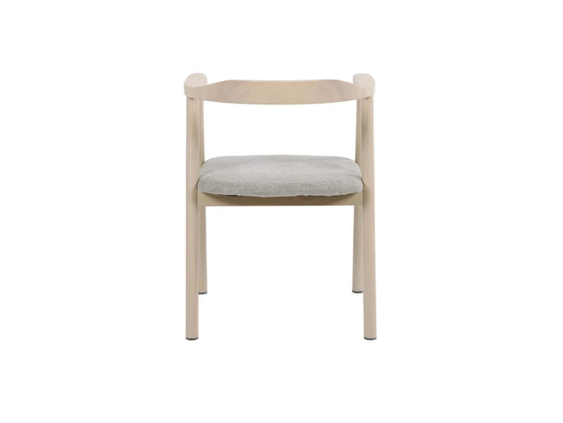 Jolie puinen ruokatuoli kangasistuimella - Valkokuultokäsitelty/Beige - Huonekalut - Tuoli & nojatuoli - Ruokapöydän tuolit