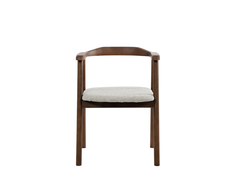 Jolie puinen ruokatuoli kangasistuimella - Pähkinä/Beige - Huonekalut - Tuoli & nojatuoli - Ruokapöydän tuolit