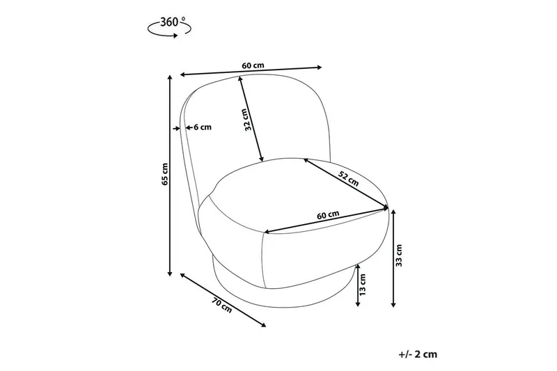 Kääntyvä nojatuoli Aylo - Beige - Huonekalut - Tuoli & nojatuoli - Nojatuoli & lepotuoli