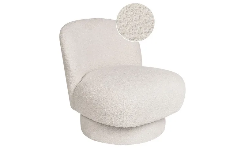 Kääntyvä nojatuoli Aylo, Valkoinen