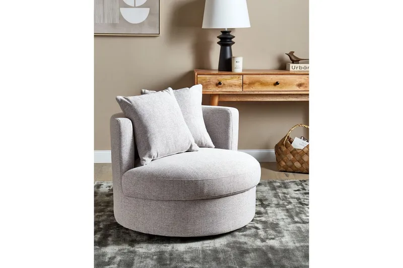 Kääntyvä nojatuoli Dalby - Harmaa - Huonekalut - Tuoli & nojatuoli - Nojatuoli & lepotuoli