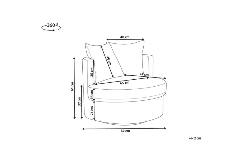 Kääntyvä nojatuoli Dalby - Sininen - Huonekalut - Tuoli & nojatuoli - Nojatuoli & lepotuoli