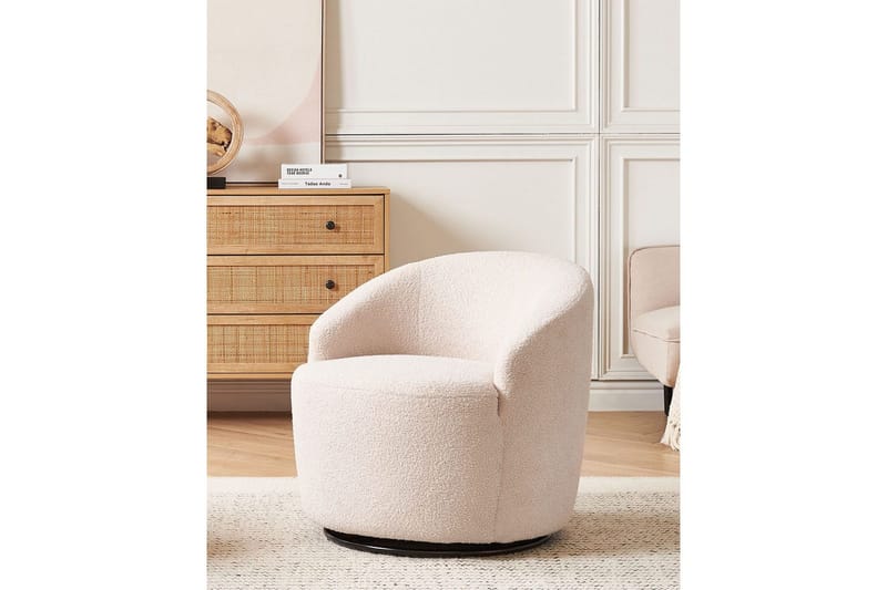 Kääntyvä nojatuoli Davik - Beige, musta - Huonekalut - Tuoli & nojatuoli - Nojatuoli & lepotuoli