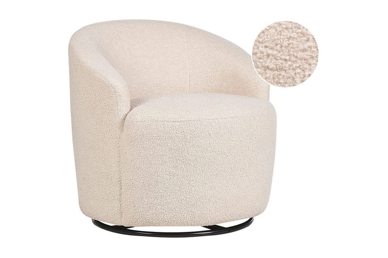 Kääntyvä nojatuoli Davik - Beige, musta - Huonekalut - Tuoli & nojatuoli - Nojatuoli & lepotuoli