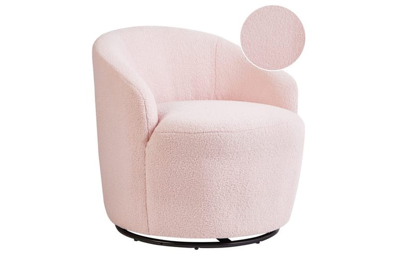 Kääntyvä nojatuoli Davik - Rosa, Musta, Vaaleanpunainen, musta - Huonekalut - Tuoli & nojatuoli - Nojatuoli & lepotuoli