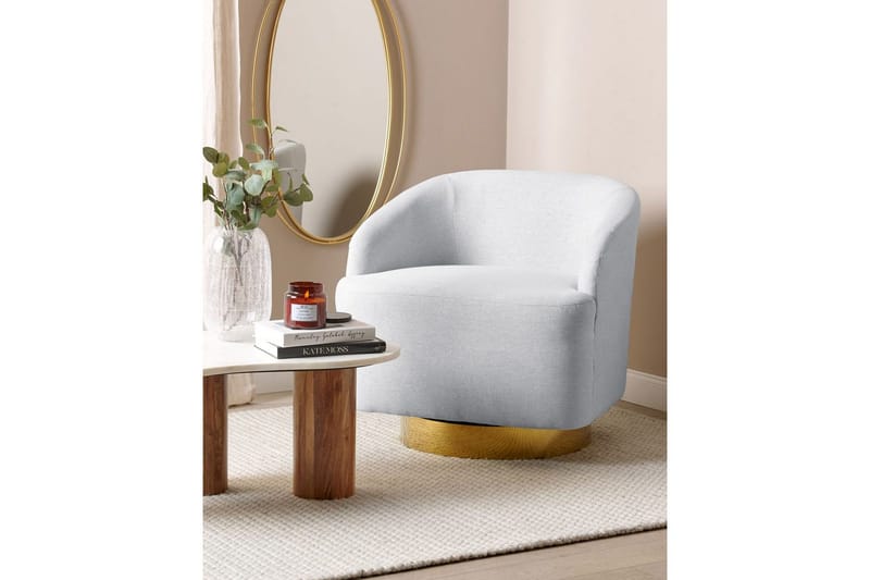 Kääntyvä nojatuoli Lavik - Harmaa, kulta, Harmaa, Kulta - Huonekalut - Tuoli & nojatuoli - Nojatuoli & lepotuoli