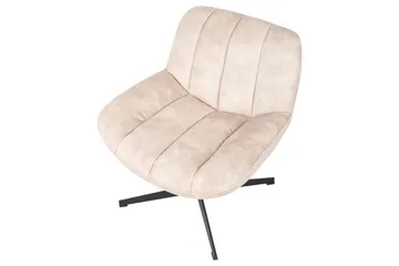 Kääntyvä nojatuoli Lia - Beige, musta - Huonekalut - Tuoli & nojatuoli - Nojatuoli & lepotuoli