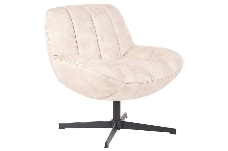 Kääntyvä nojatuoli Lia - Beige, musta - Huonekalut - Tuoli & nojatuoli - Nojatuoli & lepotuoli
