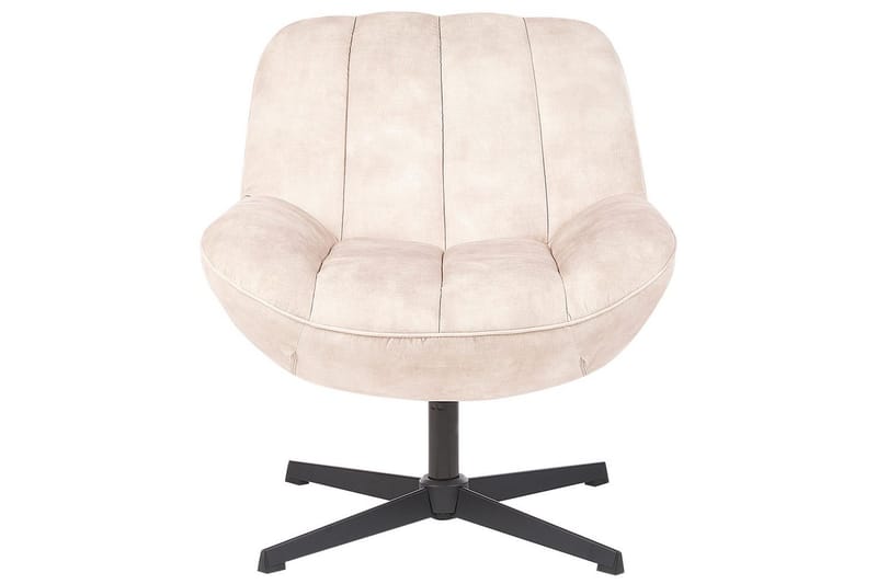 Kääntyvä nojatuoli Lia - Beige, musta - Huonekalut - Tuoli & nojatuoli - Nojatuoli & lepotuoli