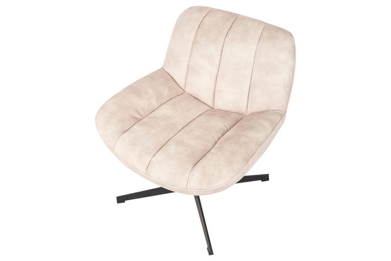 Kääntyvä nojatuoli Lia - Beige, musta - Huonekalut - Tuoli & nojatuoli - Nojatuoli & lepotuoli