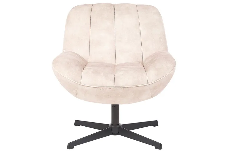Kääntyvä nojatuoli Lia - Beige, musta - Huonekalut - Tuoli & nojatuoli - Nojatuoli & lepotuoli