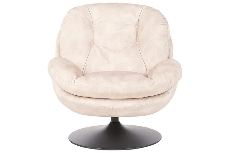 Kääntyvä nojatuoli Nolvik - Beige, musta - Huonekalut - Tuoli & nojatuoli - Nojatuoli & lepotuoli