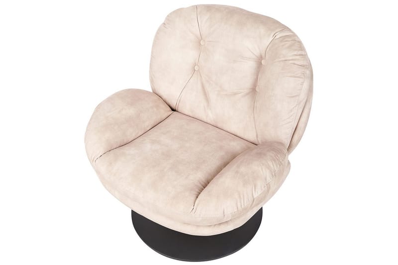 Kääntyvä nojatuoli Nolvik - Beige, musta - Huonekalut - Tuoli & nojatuoli - Nojatuoli & lepotuoli