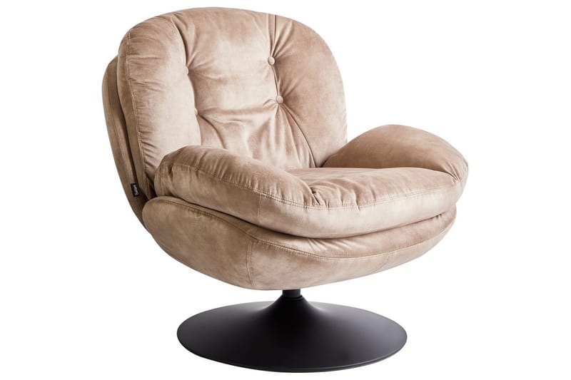 Kääntyvä nojatuoli Nolvik - Hiekanbeige, musta, Hiekkabeige, musta - Huonekalut - Tuoli & nojatuoli - Nojatuoli & lepotuoli