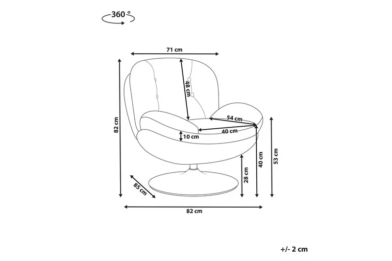 Kääntyvä nojatuoli Nolvik - Keltainen, Musta, Keltainen, musta - Huonekalut - Tuoli & nojatuoli - Nojatuoli & lepotuoli