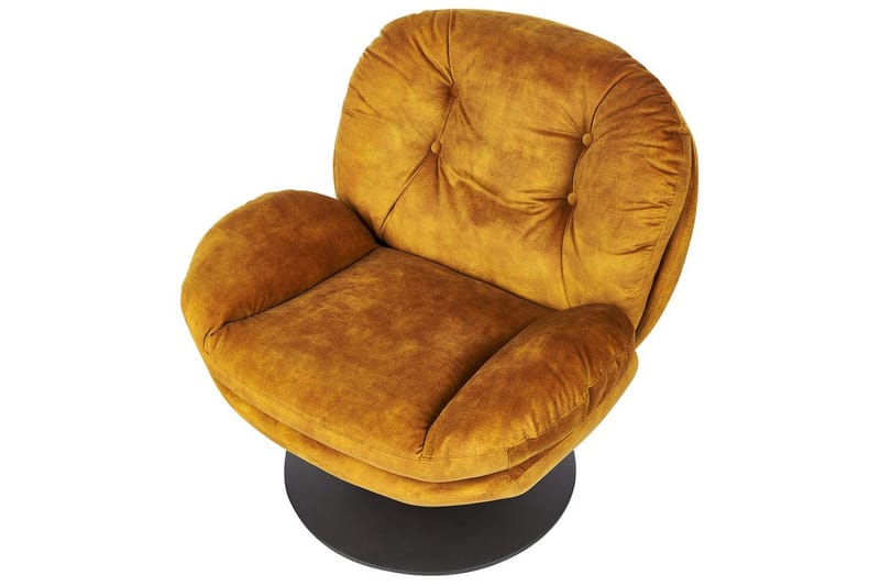 Kääntyvä nojatuoli Nolvik - Keltainen, Musta, Keltainen, musta - Huonekalut - Tuoli & nojatuoli - Nojatuoli & lepotuoli