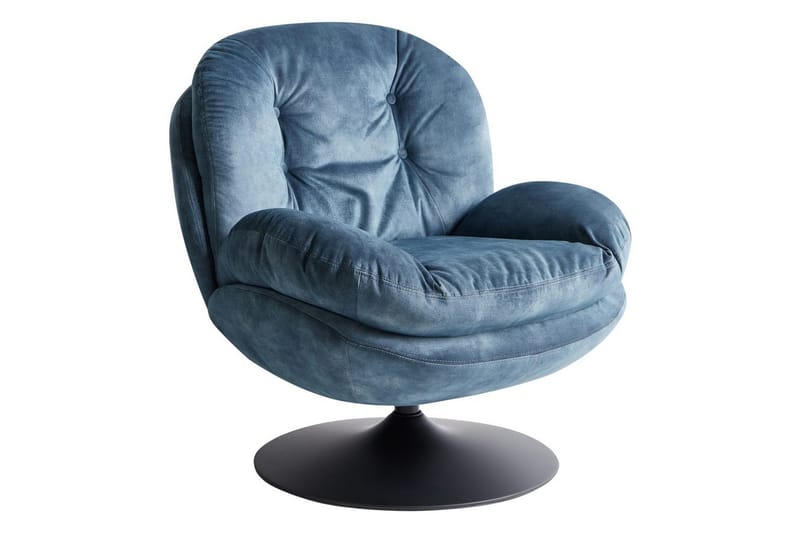Kääntyvä nojatuoli Nolvik - Sininen, Musta - Huonekalut - Tuoli & nojatuoli - Nojatuoli & lepotuoli