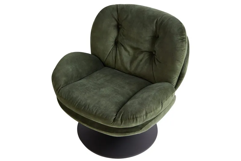 Kääntyvä nojatuoli Nolvik - Vihreä, musta - Huonekalut - Tuoli & nojatuoli - Nojatuoli & lepotuoli