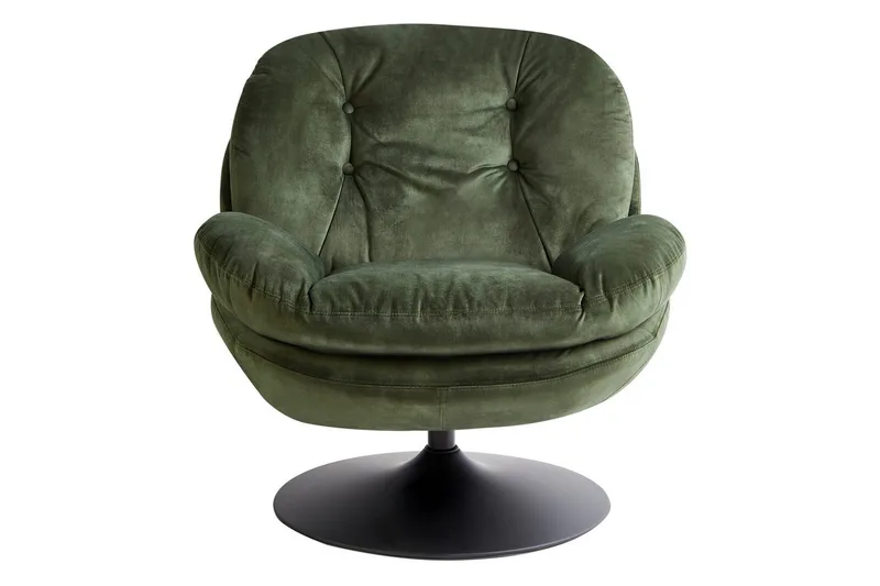 Kääntyvä nojatuoli Nolvik - Vihreä, musta - Huonekalut - Tuoli & nojatuoli - Nojatuoli & lepotuoli