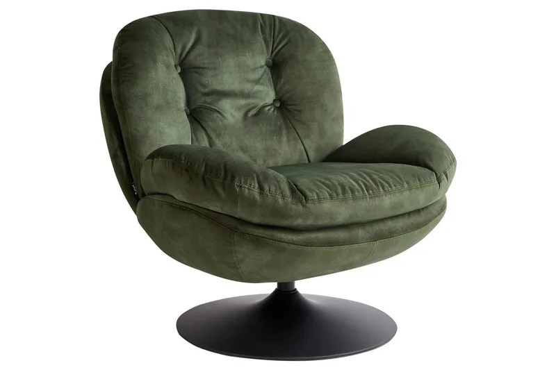 Kääntyvä nojatuoli Nolvik - Vihreä, musta - Huonekalut - Tuoli & nojatuoli - Nojatuoli & lepotuoli
