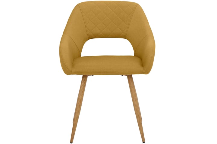 Käsinojallinen tuoli Sariela - Keltainen - Ruokapöydän tuolit - Meikkituoli - Käsinojallinen tuoli