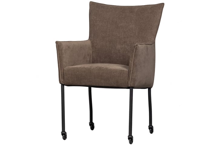 Käsinojatuoli Against - Ruskea - Ruokapöydän tuolit - Meikkituoli - Käsinojallinen tuoli