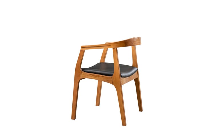 Käsinojatuoli Albero - Pähkinä/Musta - Ruokapöydän tuolit - Meikkituoli - Käsinojallinen tuoli