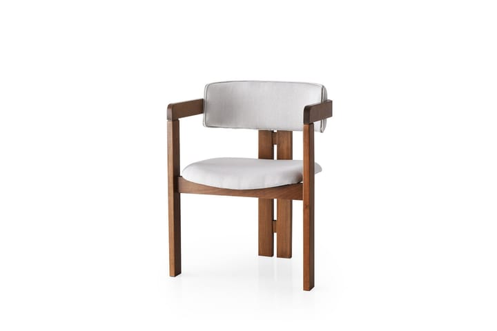 Käsinojatuoli Mamuna - Pähkinä - Ruokapöydän tuolit - Meikkituoli - Käsinojallinen tuoli