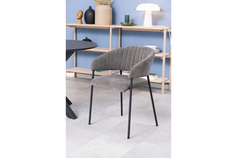 Käsinojatuoli Sanno - Harmaa - Huonekalut - Tuoli & nojatuoli - Ruokapöydän tuolit