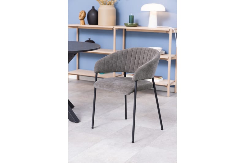 Käsinojatuoli Sanno - Harmaa - Huonekalut - Tuoli & nojatuoli - Ruokapöydän tuolit