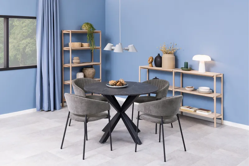 Käsinojatuoli Sanno - Harmaa - Huonekalut - Tuoli & nojatuoli - Ruokapöydän tuolit