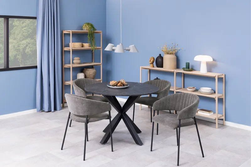 Käsinojatuoli Sanno - Harmaa - Huonekalut - Tuoli & nojatuoli - Ruokapöydän tuolit