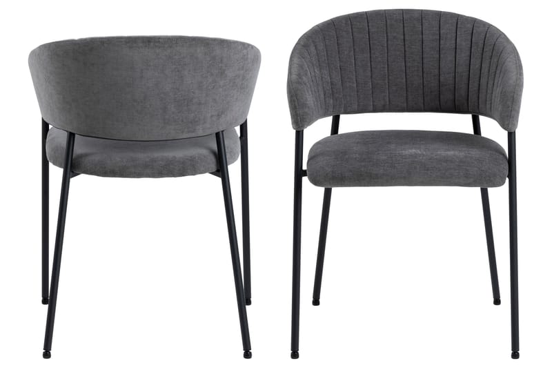 Käsinojatuoli Sanno - Harmaa - Huonekalut - Tuoli & nojatuoli - Ruokapöydän tuolit