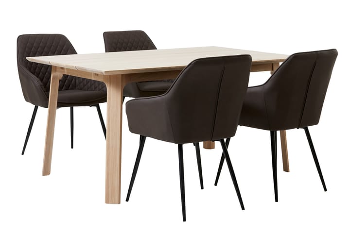 Karmituoli Iniesta - Ruskea - Ruokapöydän tuolit - Meikkituoli - Käsinojallinen tuoli