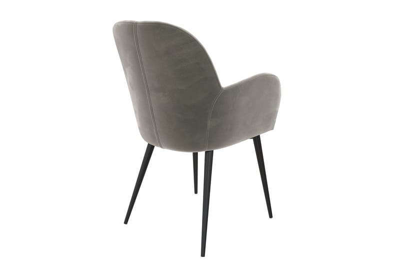 Nojatuoli Fitz Harmaa/Sametti - Dorel Home - Huonekalut - Tuoli & nojatuoli - Käsinojallinen tuoli