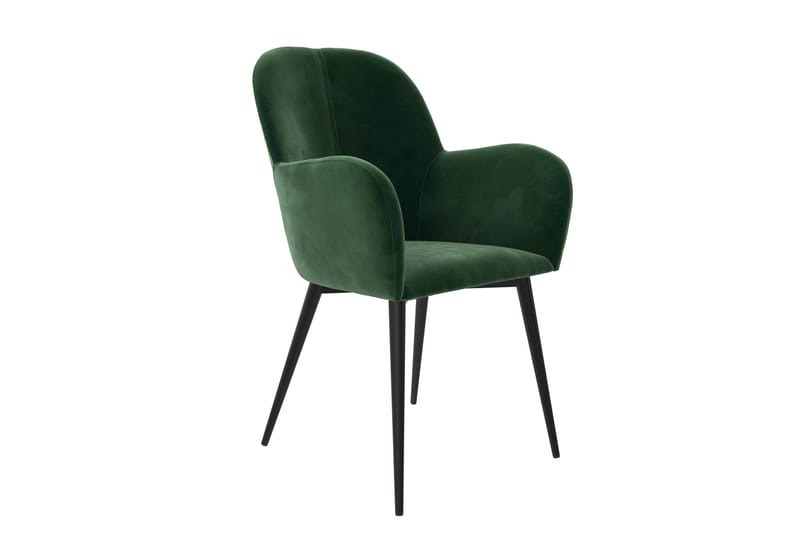 Nojatuoli Fitz Vihreä/Sametti - Dorel Home - Huonekalut - Tuoli & nojatuoli - Käsinojallinen tuoli