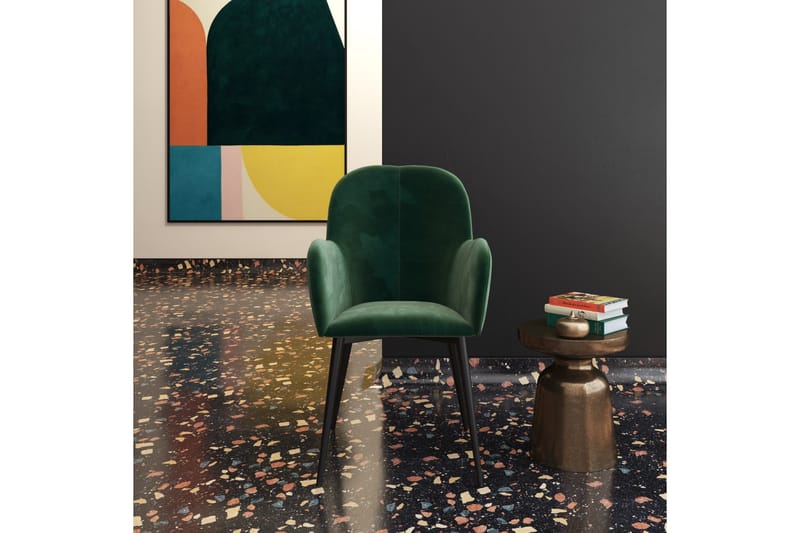 Nojatuoli Fitz Vihreä/Sametti - Dorel Home - Huonekalut - Tuoli & nojatuoli - Käsinojallinen tuoli