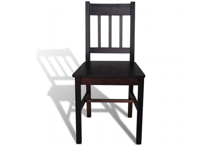 Ruokapöydän tuolit 2 kpl ruskea mänty - Ruskea - Ruokapöydän tuolit - Käsinojallinen tuoli - Meikkituoli